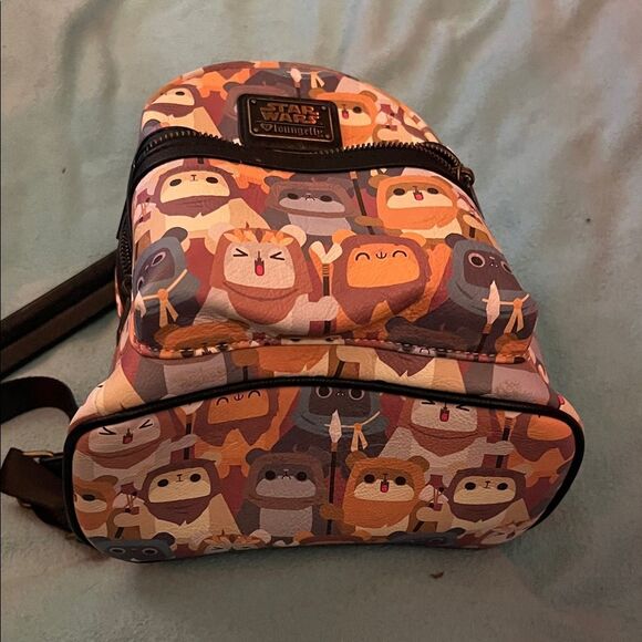Loungefly Star Wars Character Print Backpack - Orange and Brown - Picture 2 of 8